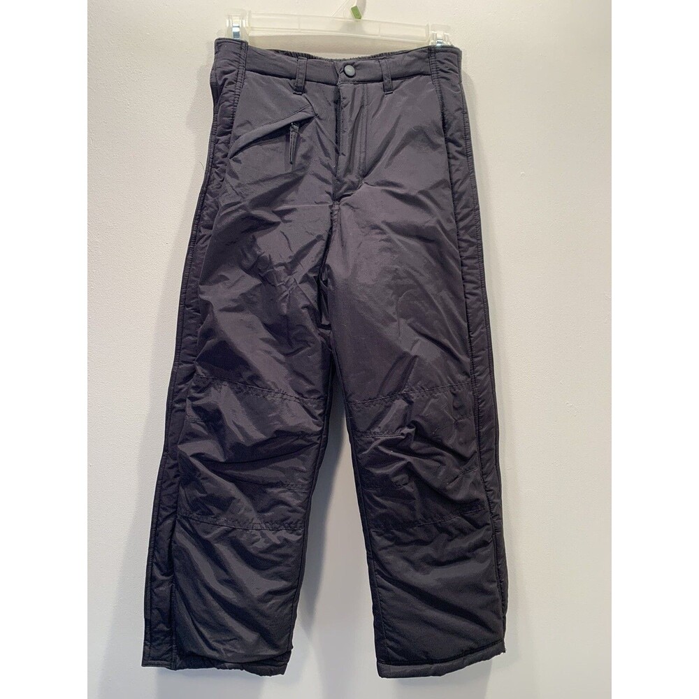 Snow Pants BLACK Insulated FULL Zip Legs Medium 10-12 Amy Byer Temperature Zone